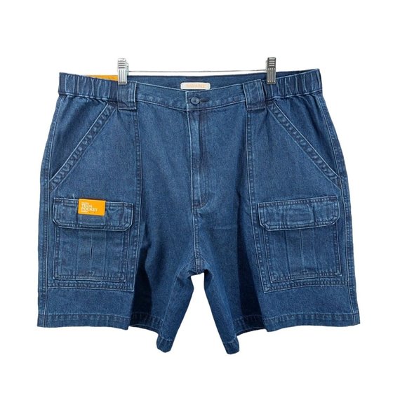 Savane Shorts Nwt Savane Mens Blue Denim Flat Front Hidden Tech